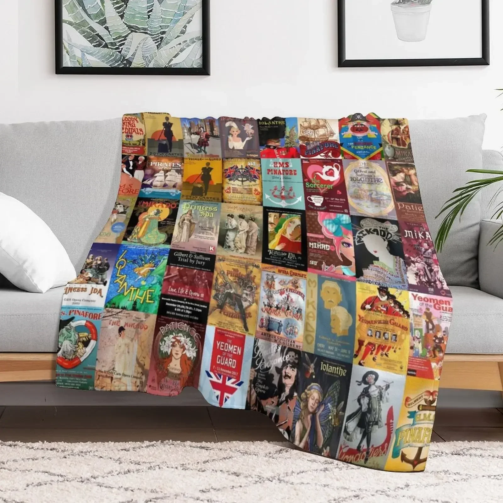 

Gilbert and Sullivan Opera Posters Throw Blanket Luxury Comforter Thermal Sofa Throw Blankets