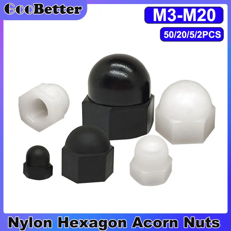 

Hex Nylon Nut M3 M4 M5 M6 M8 M10 M12 M14 M16 M18 M20 Decorative Cap Dome Hexagon Thread Acorn Nuts for Screws and Bolts