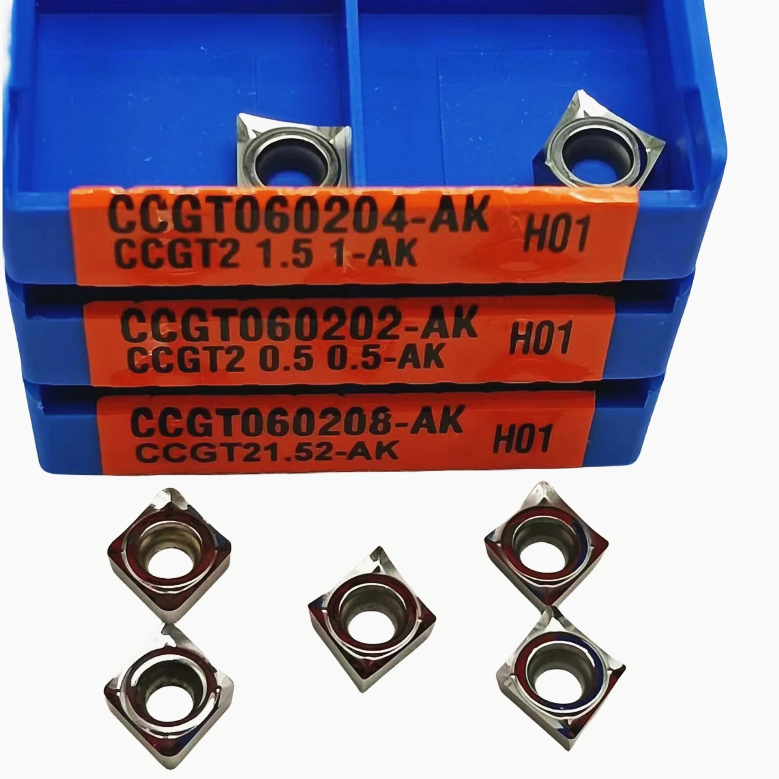 CNC أداة قطع تحول الألومنيوم ، CCGT060202 CCGT060204 cccgt060208 AK o1 إدراج كربيد CCGT120402