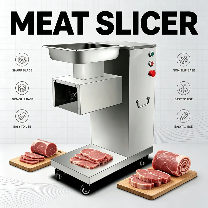 Stainless Steel Meat Slicer Commercial Household Slicer Shredder Dicing Machine Meat Citter Machine