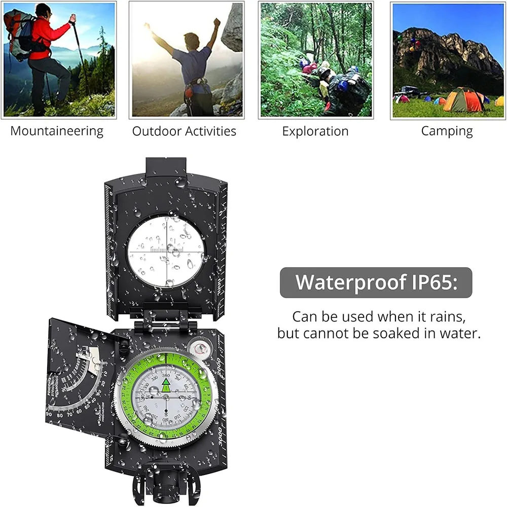 Military-Style Fluorescent Survival Compass 6