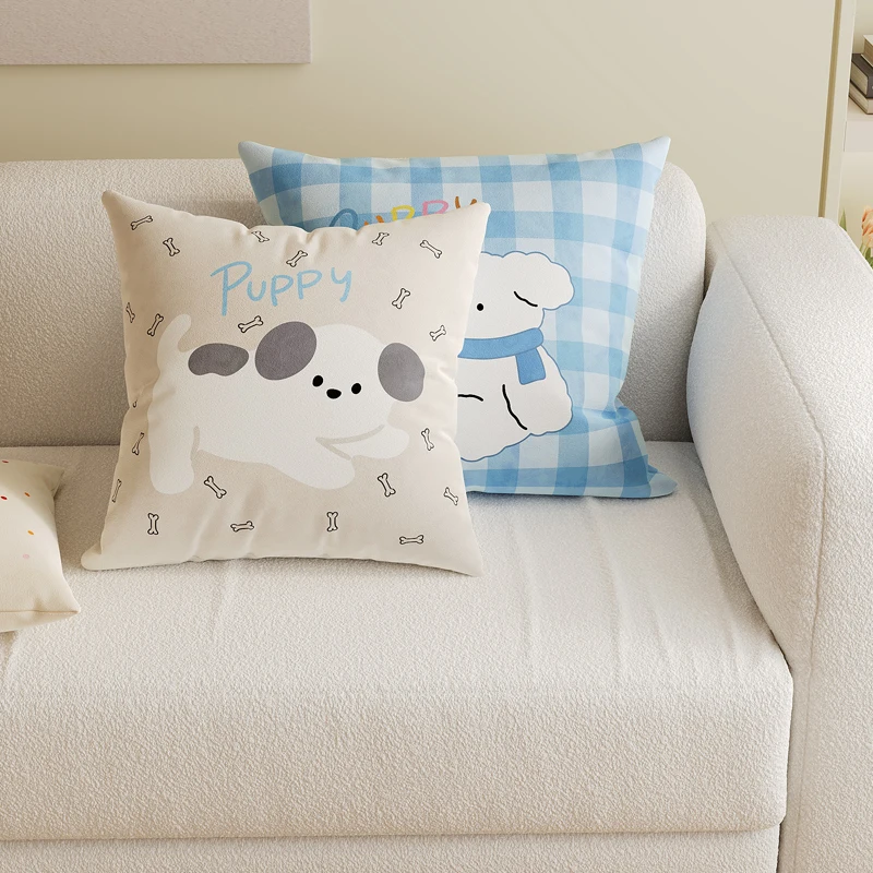 Modern Minimalist Creamy Style Sofa Pillow Cartoon New Design Detachable Washable Children's Room Bedroom Atmosphere Square P...