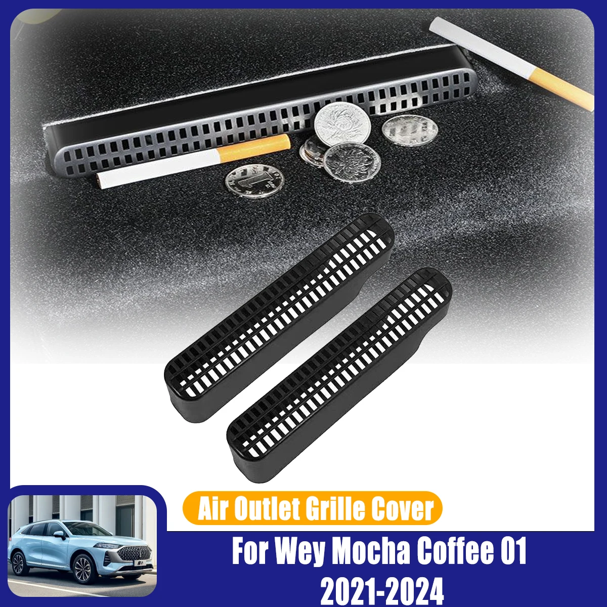 For Wey Mocha Coffee 01 GWM Wey 05 2021-2024 Car Accessories Air Vent Outlet Cover Protector Anti Debris Dust Mesh Anti-blocking