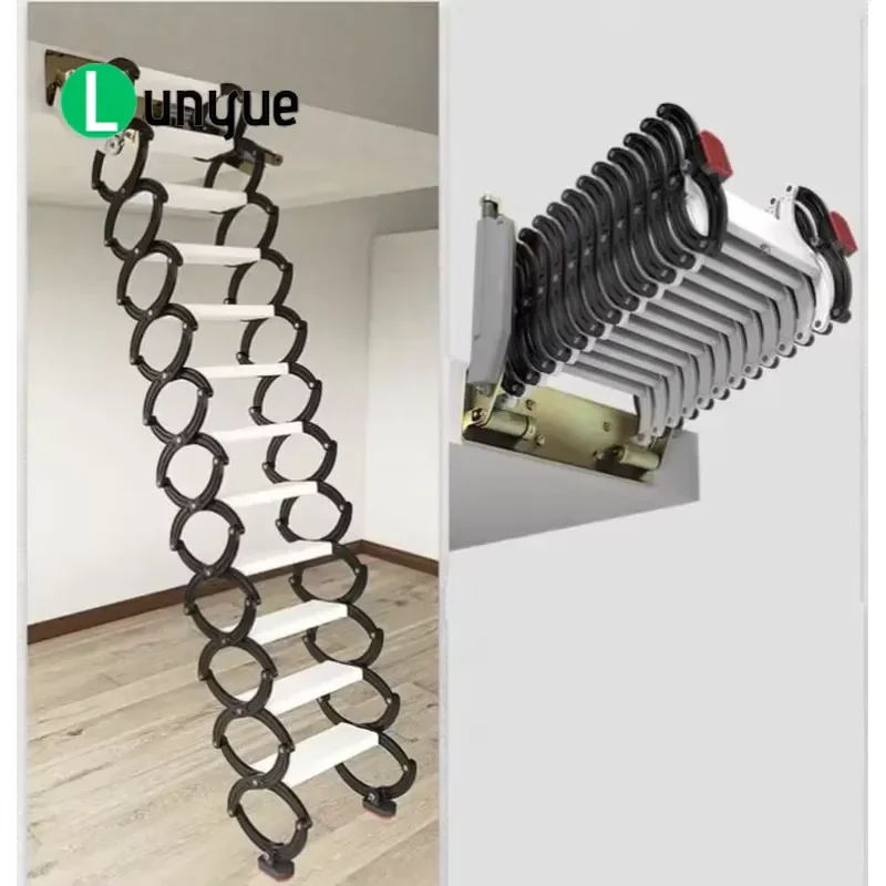 Retractable Telescopic Staircase for Attic Access Easy to Install Foldable Space Saving Ladder for Home Loft Ceiling