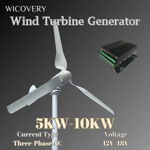 Home Wind Turbine Generator 5000W 8000W 10KW MAX Windmill MPPT Charger Hybrid Solar Wind Off-grid System Home Use With Inverter