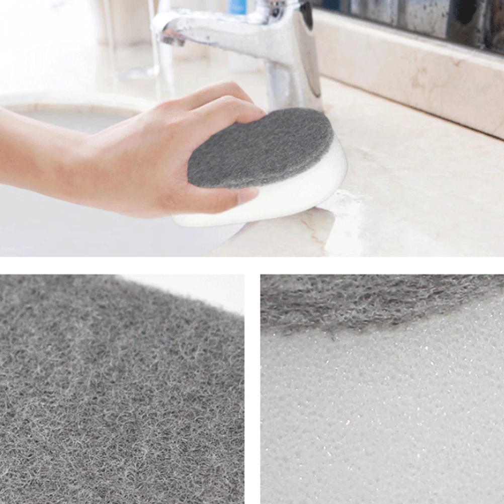 

5pcs Durable Kitchen Cleaning Sponge Pad for Dishwashing Scrubbing Non Scratch Foam Bath Powerful Scouring Pads Sponges