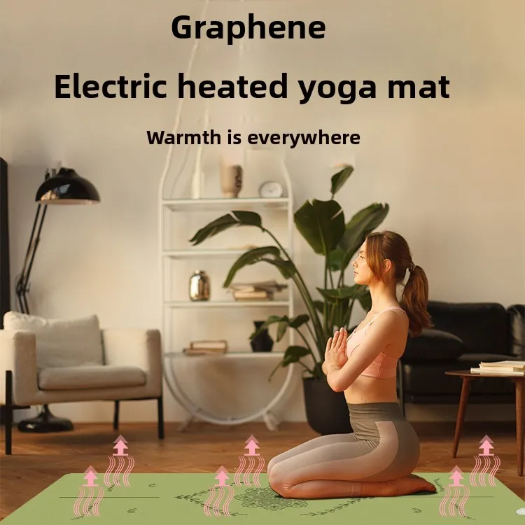 For Graphene Electric Heating Yoga Mat Pu Natural Rubber Wear-resistant and Non-slip Heating Mat