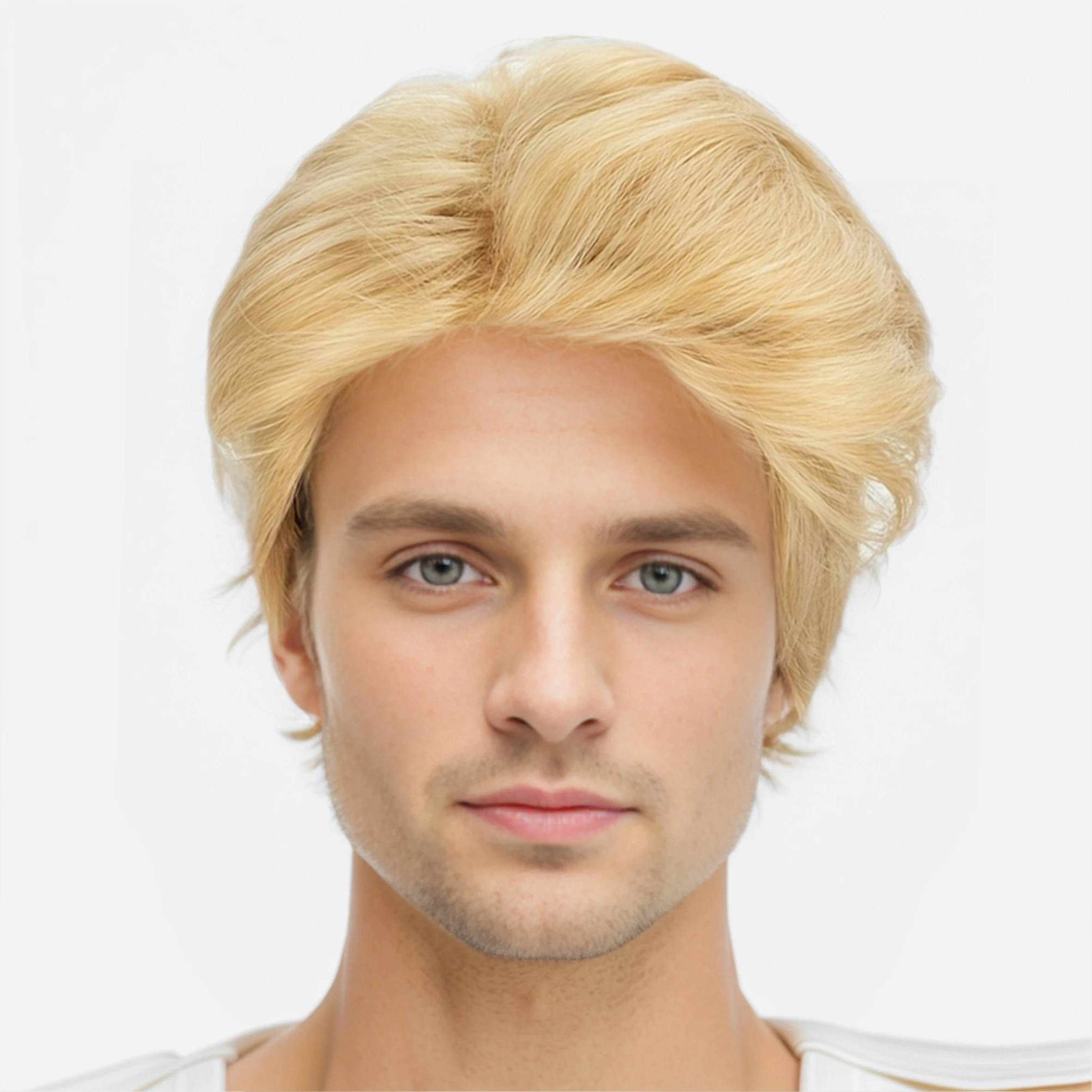 Synthetic Men's Wigs Blonde Short Handsome Wig Men Presidential Hairstyle Gentleman Heat Resistant Fiber Party Cosply