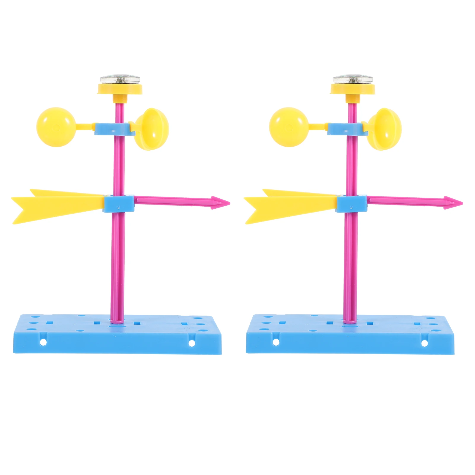 

2pcs Wind Vane Material Package DIY Science Toy Kids Assemble Projects Kit Plastic Home Plaything STEM Building Blocks