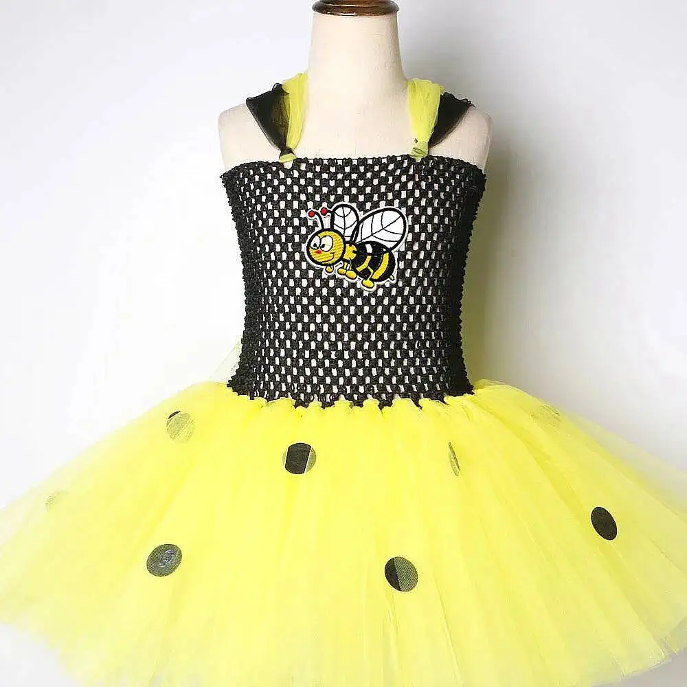 Yellow Honeybee Costumes for Girls Bumble Bee Tutu Dress with Wings Kids  Birthday Halloween Outfit Children Little Bee Clothes - AliExpress 1501