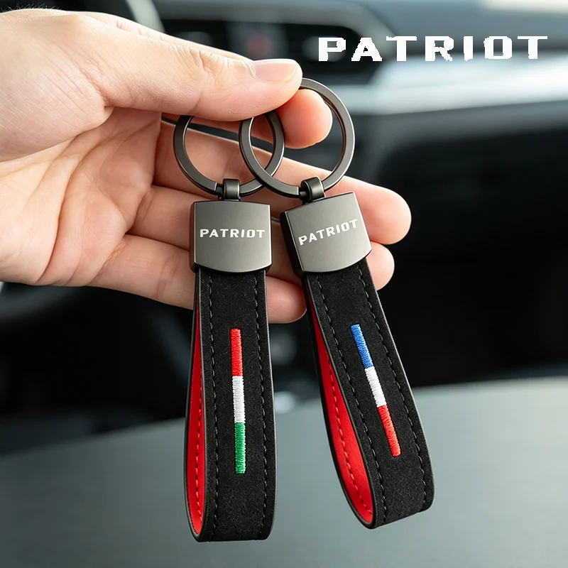 Suede Car Keychains Key Ring for Jeep Patriot Logo Wrangler Compass Grand Cherokee Commander Auto Key Chains Holder Pendant