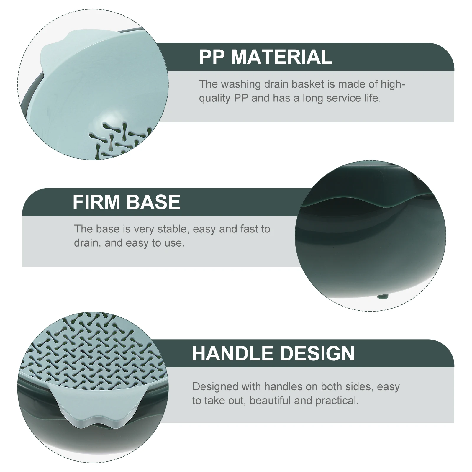 

1Pcs Double-Layer Drain Basket PP Fruit Vegetable Drying Storage No Peculiar Smell Safe Long Service Life