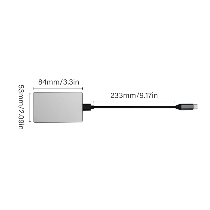 6 منافذ USB C محول HUB 4K60hz نقل الفيديو USB 3.0x2 منفذ البيانات دعم قارئ بطاقات يعزز الاتصال الشحن السريع