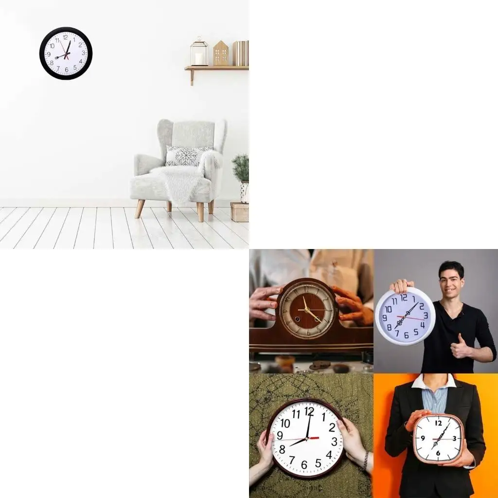 L43A 8Pcs Noiseless Quartzs Wall Clock Movement with 12 Different Hands Set for Crafting Projects Battery Operated 13/18/24mm