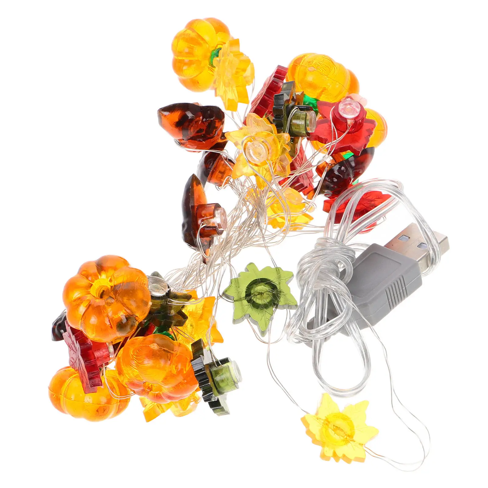 

Светодиодная гирлянда для помещений на медной проволоке, осенний декор для спальни, вечеринки, Дня благодарения