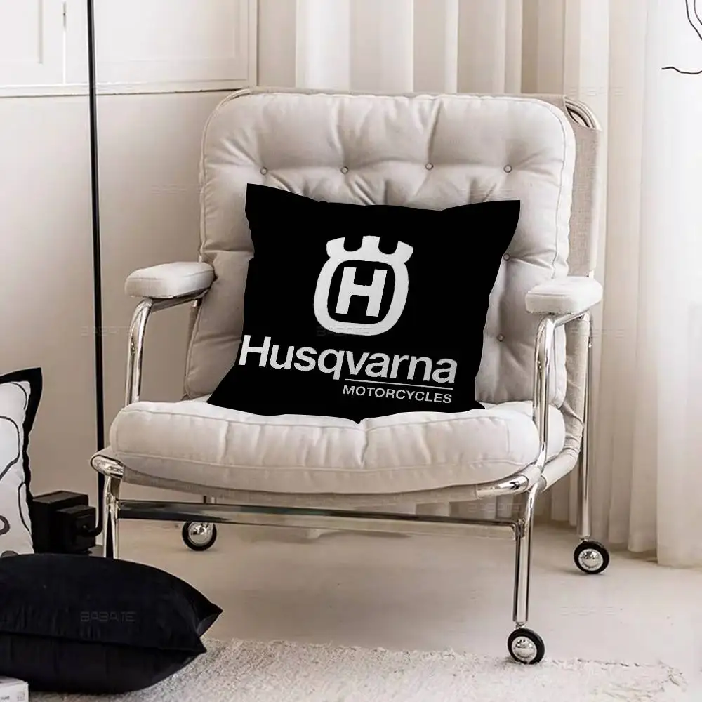 H-Husqvarna Logo Cushion Cover Decorative Pillow Sofa Home Decor Case Pillow Cases view 5