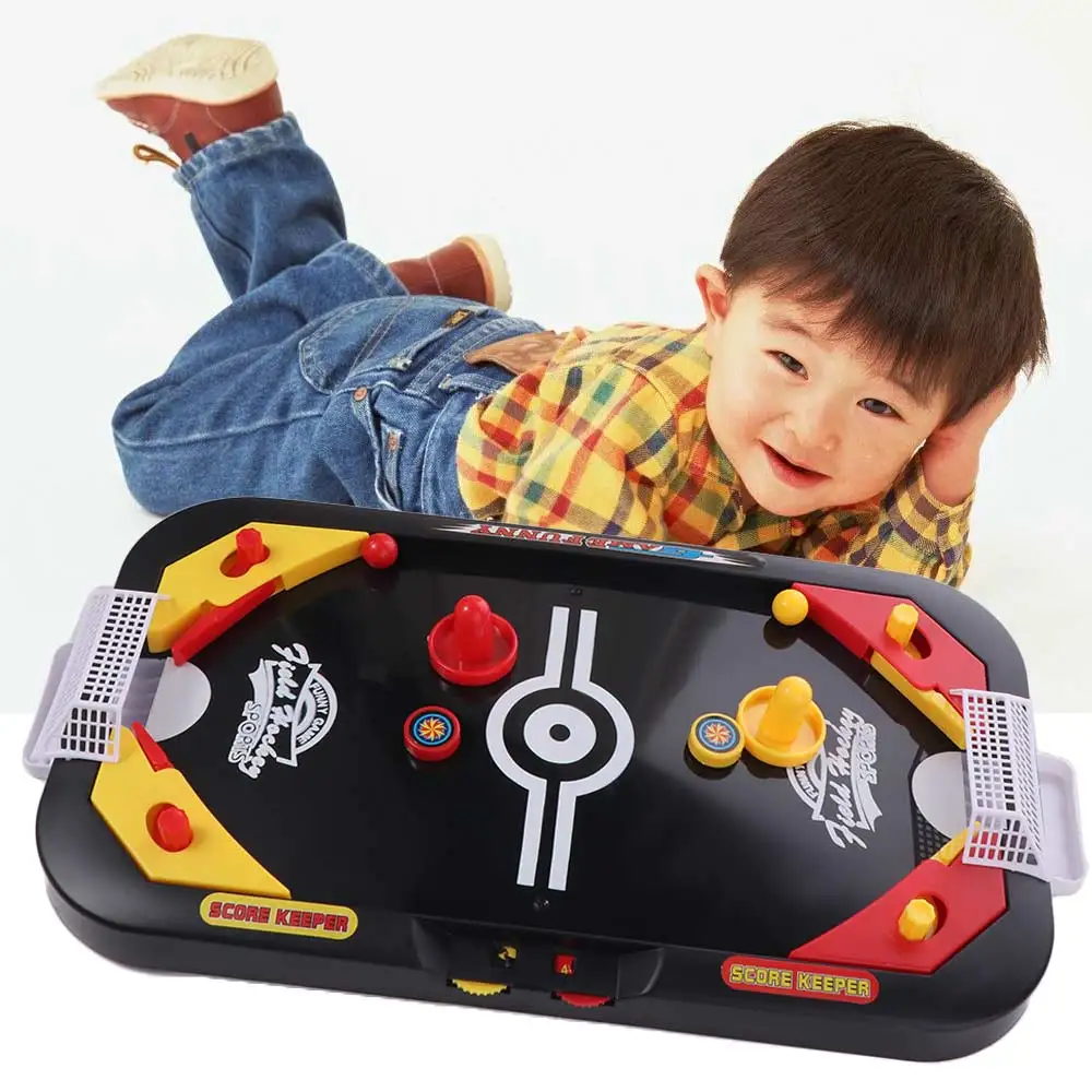 Gioco da tavolo di calcio in plastica Giocattoli Giochi da tavolo educativi Calcio da tavolo Gioco da tavolo di ghiaccio 2 in 1 Battaglia da tavolo Giocattolo da hockey aereo per bambini
