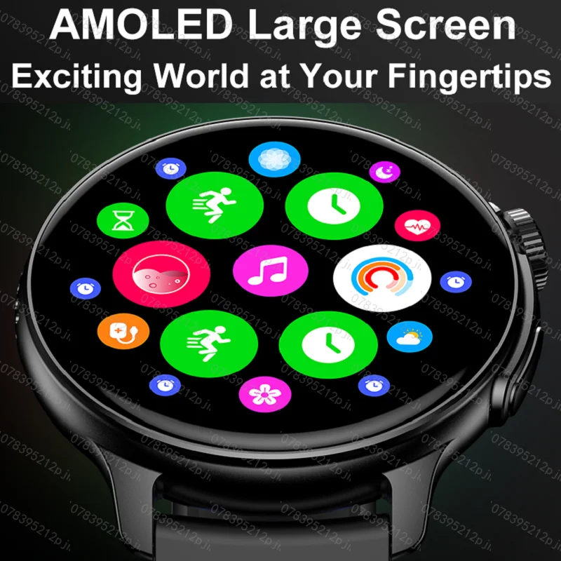 Reloj inteligente deportivo Amoled para hombre y mujer, pulsera Digital Original con Bluetooth, resistente al agua, para Fitness, novedad de 2024