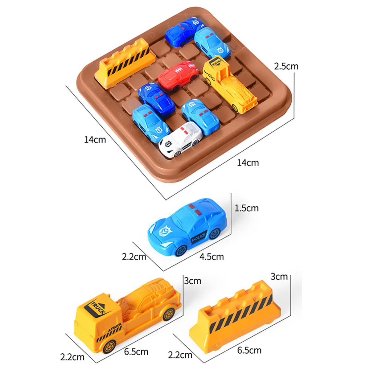 Juego de estrategia Montessori para niños, juguete de entrenamiento para pensar, coche en movimiento fuera del almacén, rompecabezas de carreras,