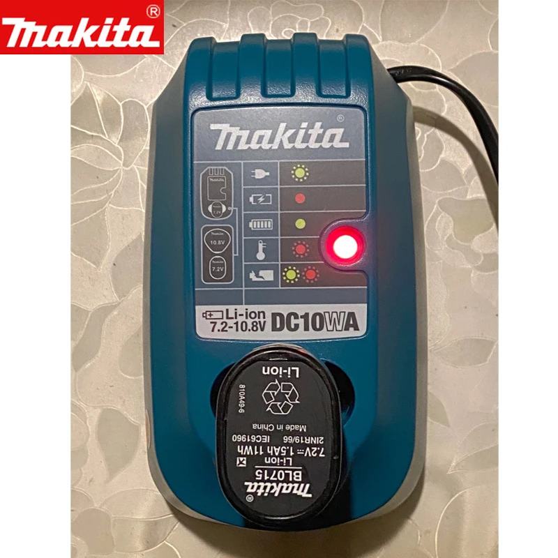 Original Makita BL0715 7.2V 1.5Ah Battery DC10WA Charger for DF012DSE DF012DZ TD020D TD022D TD022DSE DF012D TD021 TD022 DRILL