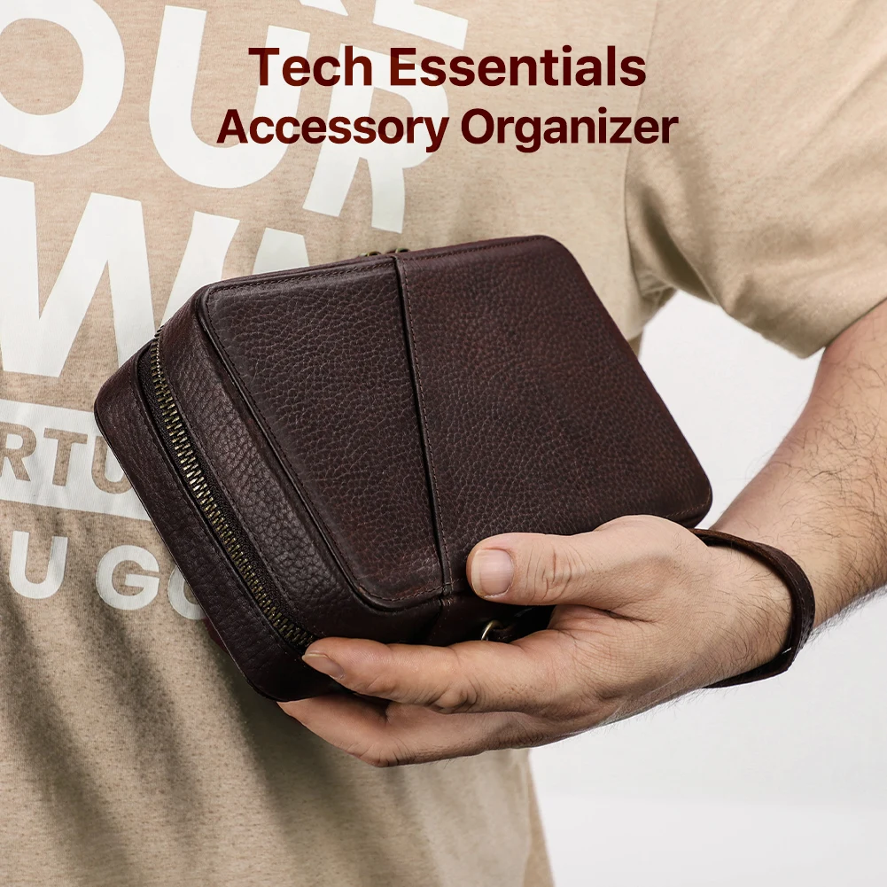 Electronics Gadgets And Accessories - Sac de rangement portable en cuir
