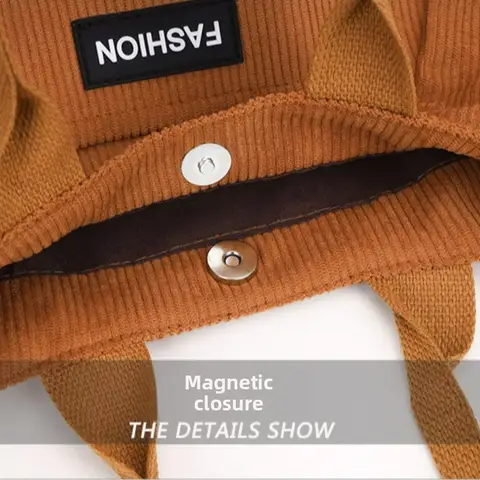 Fashion Corduroy Texture Versatile Shoulder Bag Large Capacity Commuter Tote Bag Women Ins Style Simple Crossbody Storage Bags