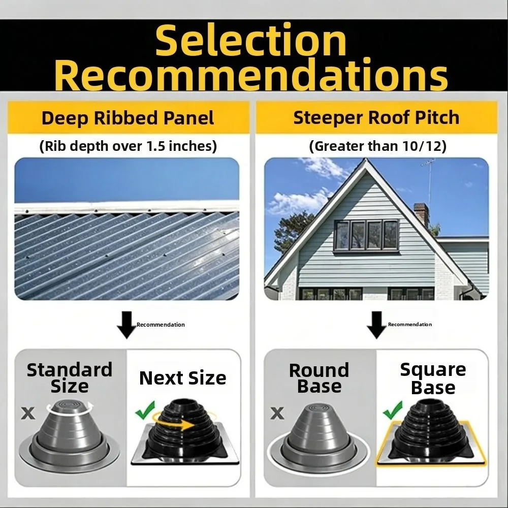 Silicone Roof Pipe Boot High Temperature Waterproof Silicone Pipe Boot Flexible Pipe Flashing Boot