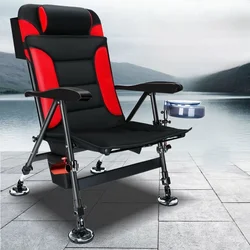 New Foldable Fishing Chair Beach Chairs Outdoor Adjustable Backrest Recliner Aluminum Alloy Picnic Portable Camping Chair Seat