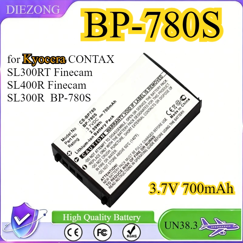 

Replacement Battery for Kyocera CONTAX SL300RT Finecam SL400R Finecam SL300R BP-780S 3.7V 700mAh Camera Battery