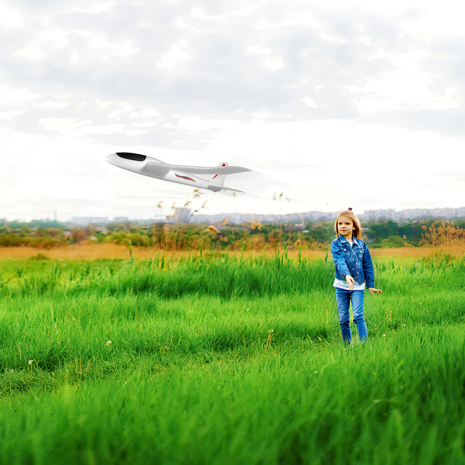 99cm Large Foam Plane Glider Hand Throwing Airplane Children's Aerobatic Plane Glider Bubble Planes Kids Outdoor Sports Gifts