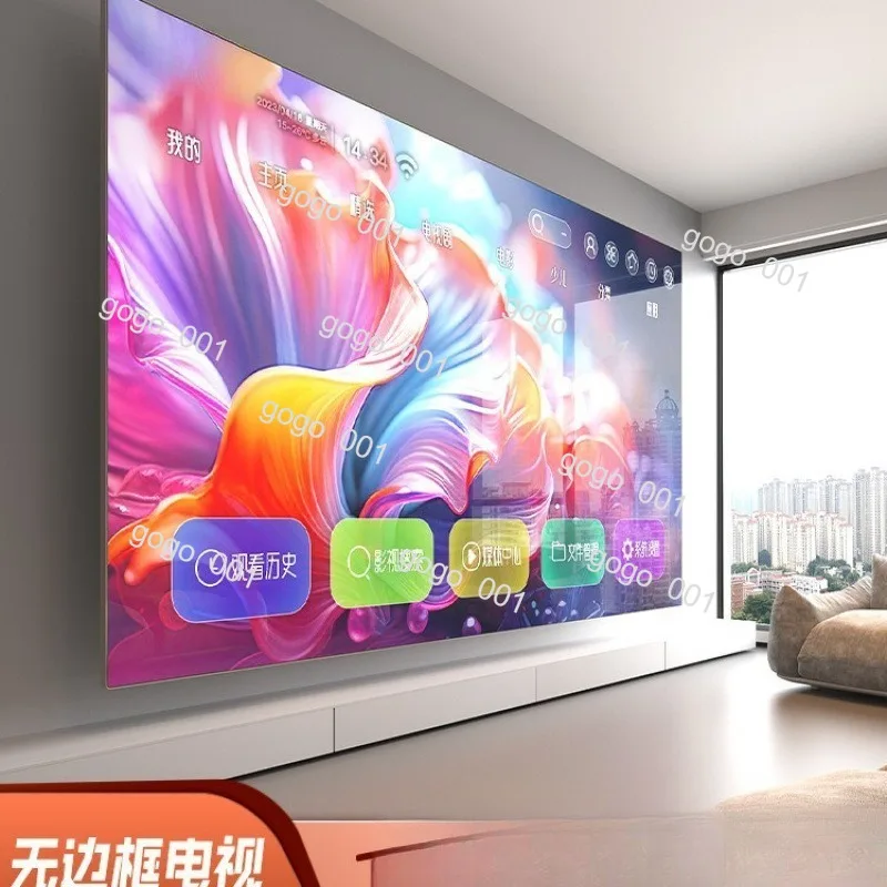 Frameless TV 4K UHD Smart LED TV Voice Control Bezel less Large Screen HDTV