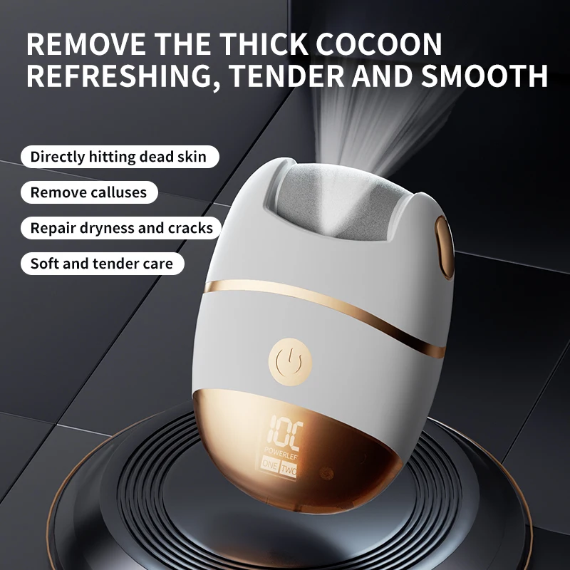Electric Foot Callues Remover LCD Digital Display Portable Electric Foot Files with 3 Heads Rechargeable Feet File for Foot Care