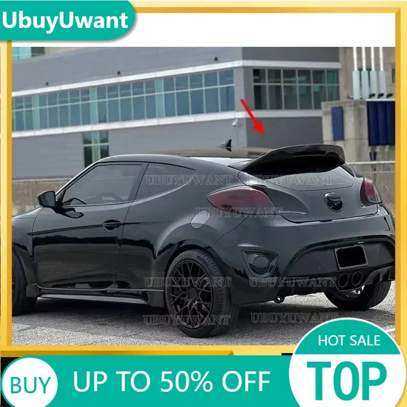 For Veloster (Turbo Only For 1.6T) SC Glass Fiber Rear Duckbill (With Brake Light Hole) For Veloster FRP Spoiler Splitter Roof