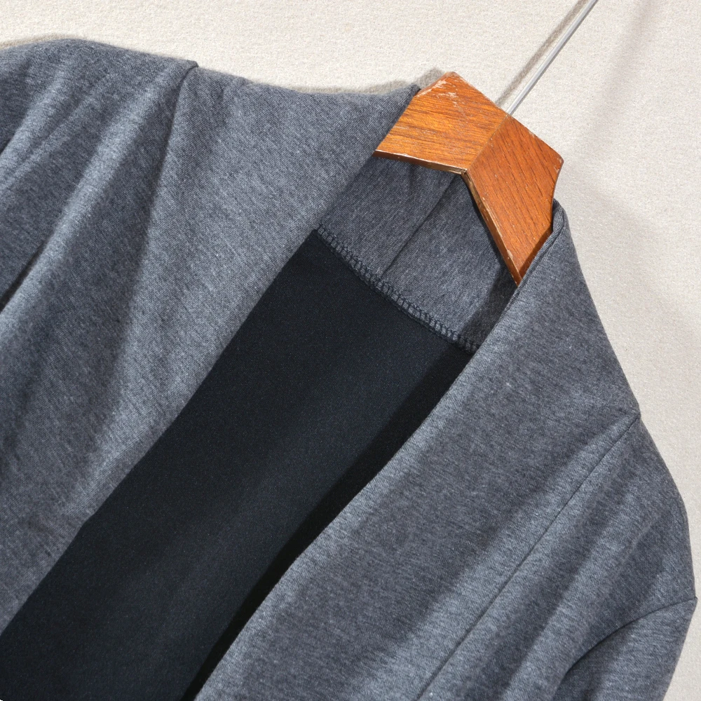 เสื้อแจ็คเก็ตกันลมลำลองสำหรับผู้หญิงมาใหม่สำหรับฤดูใบไม้ร่วง คอวี แขนยาว สีพื้น - ทรงเข้ารูป ใช้งานได้หลากหลาย ทันสมัย