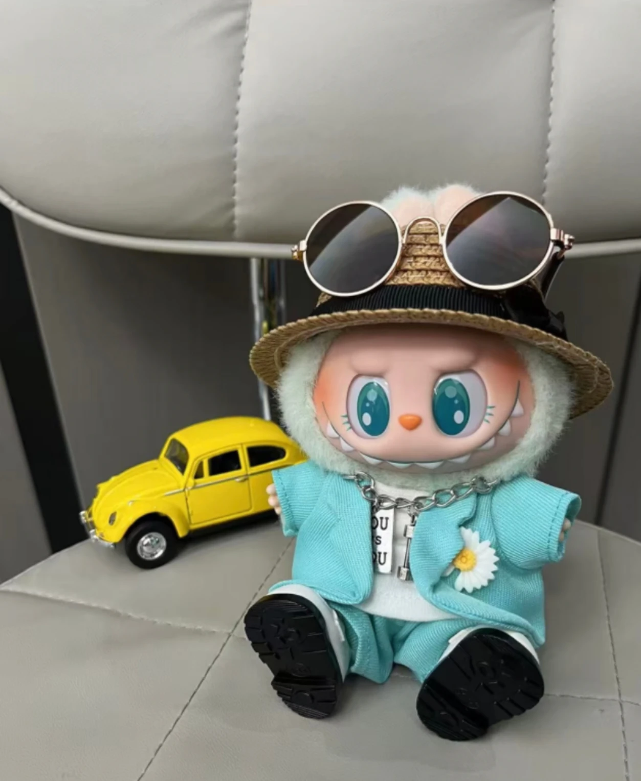 (ملابس أطفال nly) قماش سحب 15/17 سم GD مع بدلة دمية من الفينيل لملابس الأطفال #5