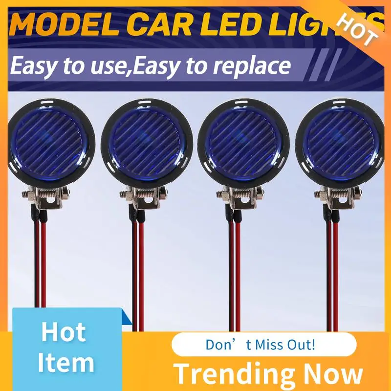 Penawaran Terbaik Lampu LED Lampu Sorot untuk TRX-4 TRX6 Axial SCX10 SCX24 1/10 1/24 RC Mobil Truk Dekorasi Bagian 4LED