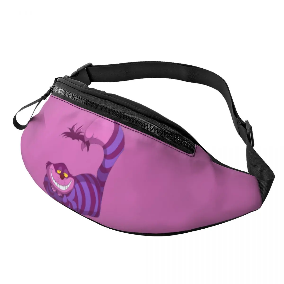 

Custom Cool Cheshire Cat Anime Fanny Pack for Traveling Men Women Alice In Wonderland Crossbody Waist Bag Phone Money Pouch