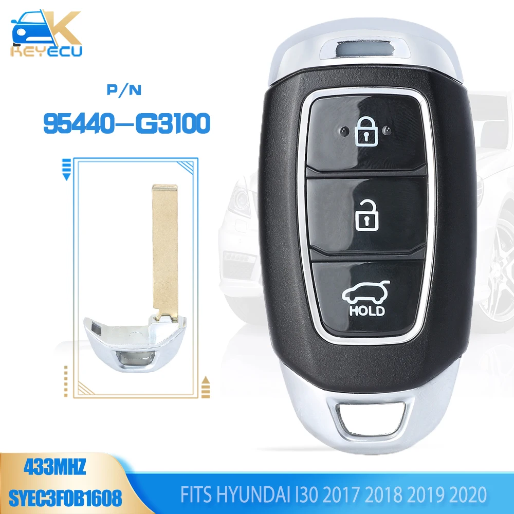 

KEYECU 95440-G3100 SYEC3FOB1608 умный дистанционный ключ без ключа для Hyundai I30 2017 2018 2019 2020