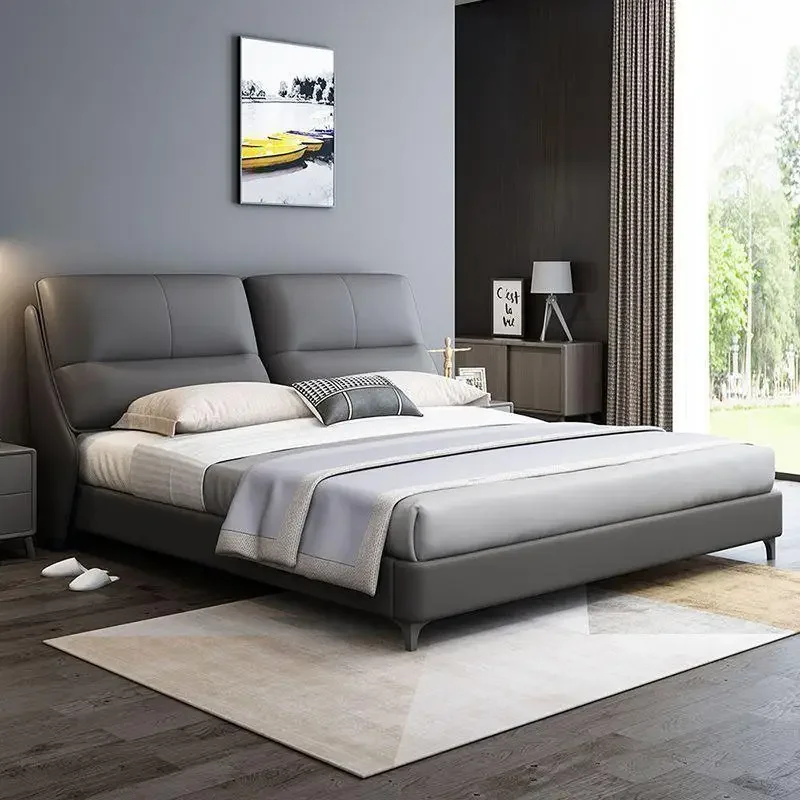 # Headboards Bedrooms Bed Decoration Nightstand Wooden Floating Double Bed Frame Solid Bedframes Letto Matrimoniale Home Furnitu