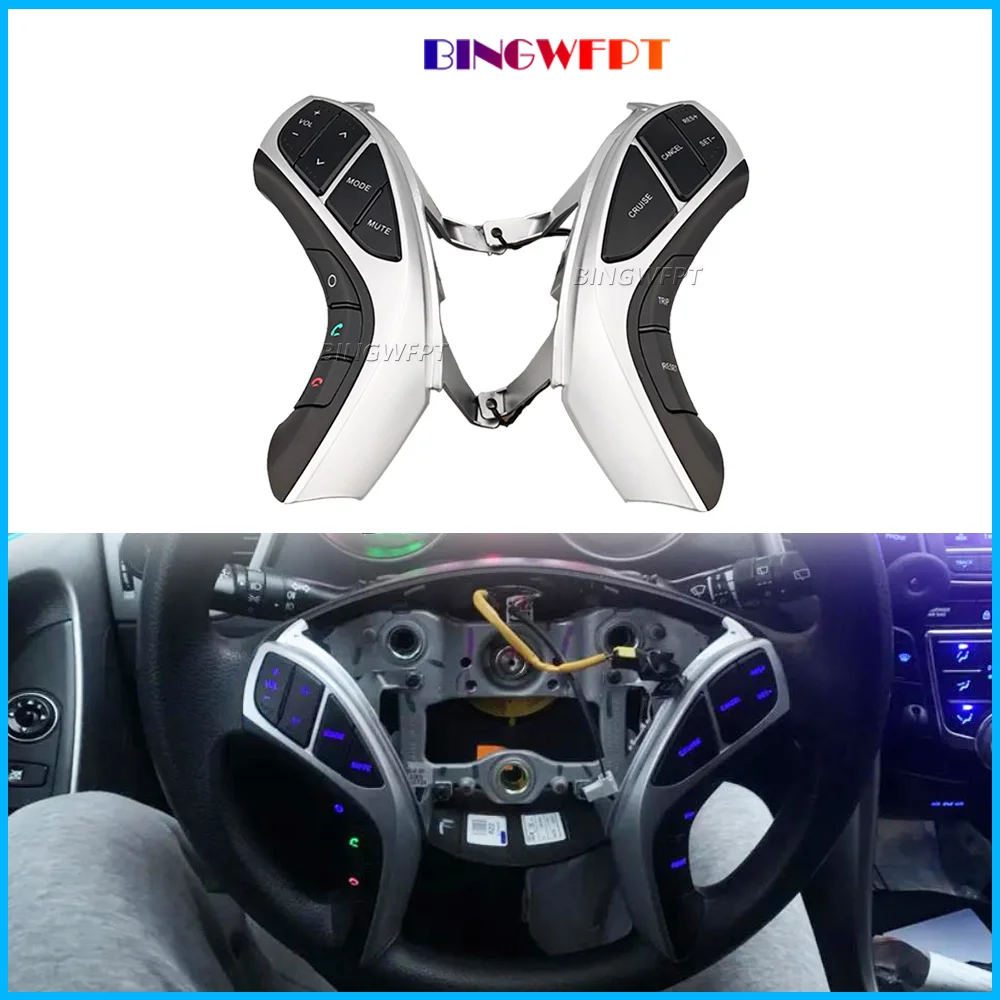 

For Hyundai Elantra 2010 2011 2012 2013 2014 2015 2016 MT Multifunction Control Steering Wheel Volume Audio Cruise Switch Button