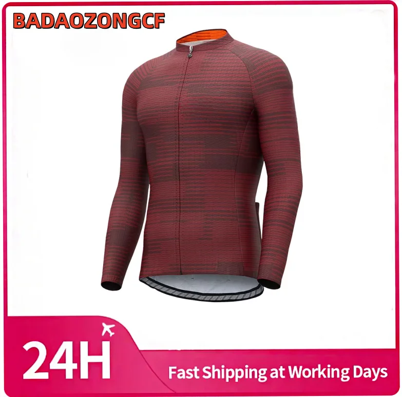 Summer Cycling Long-sleeved Breathable Cycling Clothing Top Men's Thin Long-sleeved Cycling Jersey