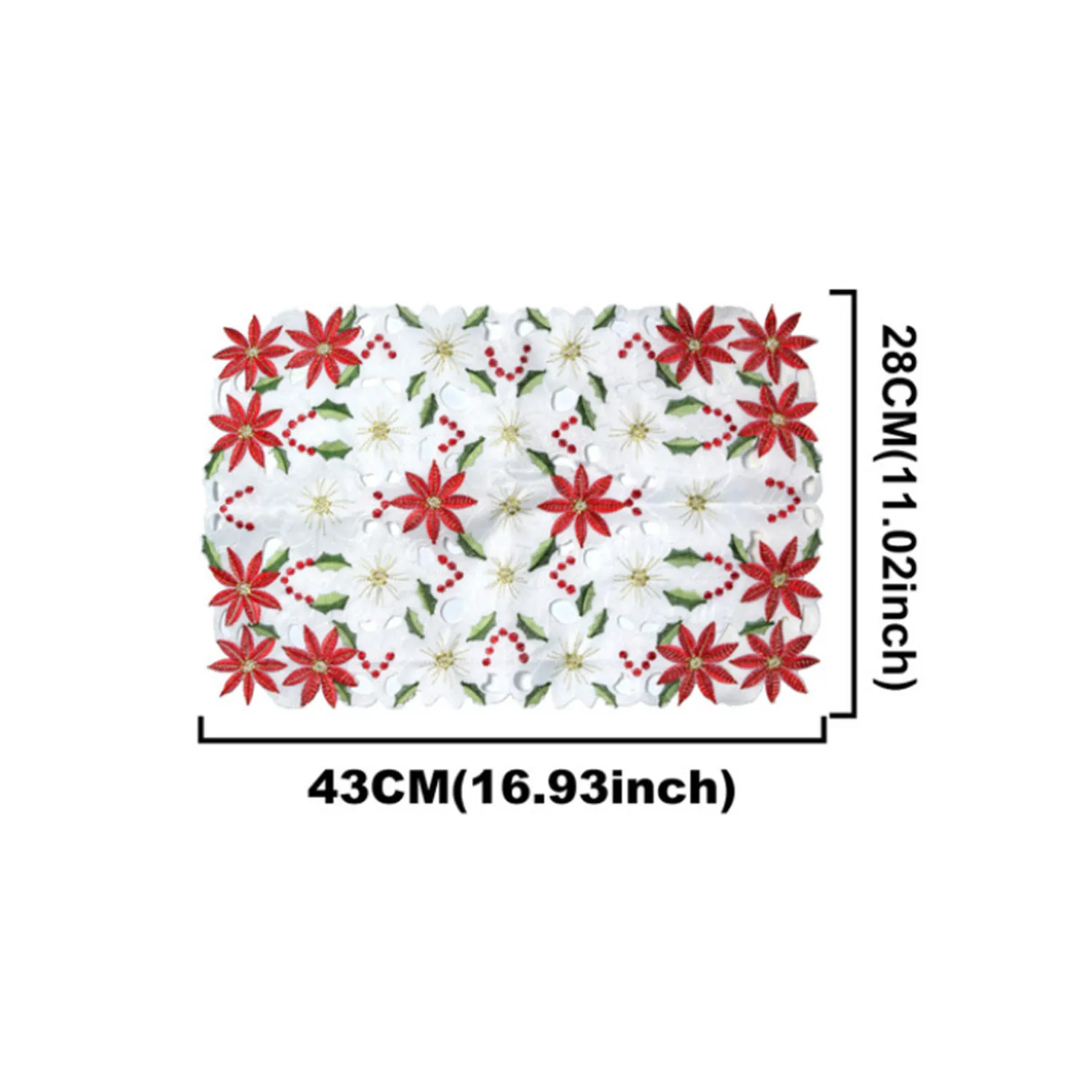 28x43CM 6/4/2/1PCS New Printed Tablecloths Party Picnic Tablecloth Table Decoration Supplie Christmas Embroidered Runners Linens