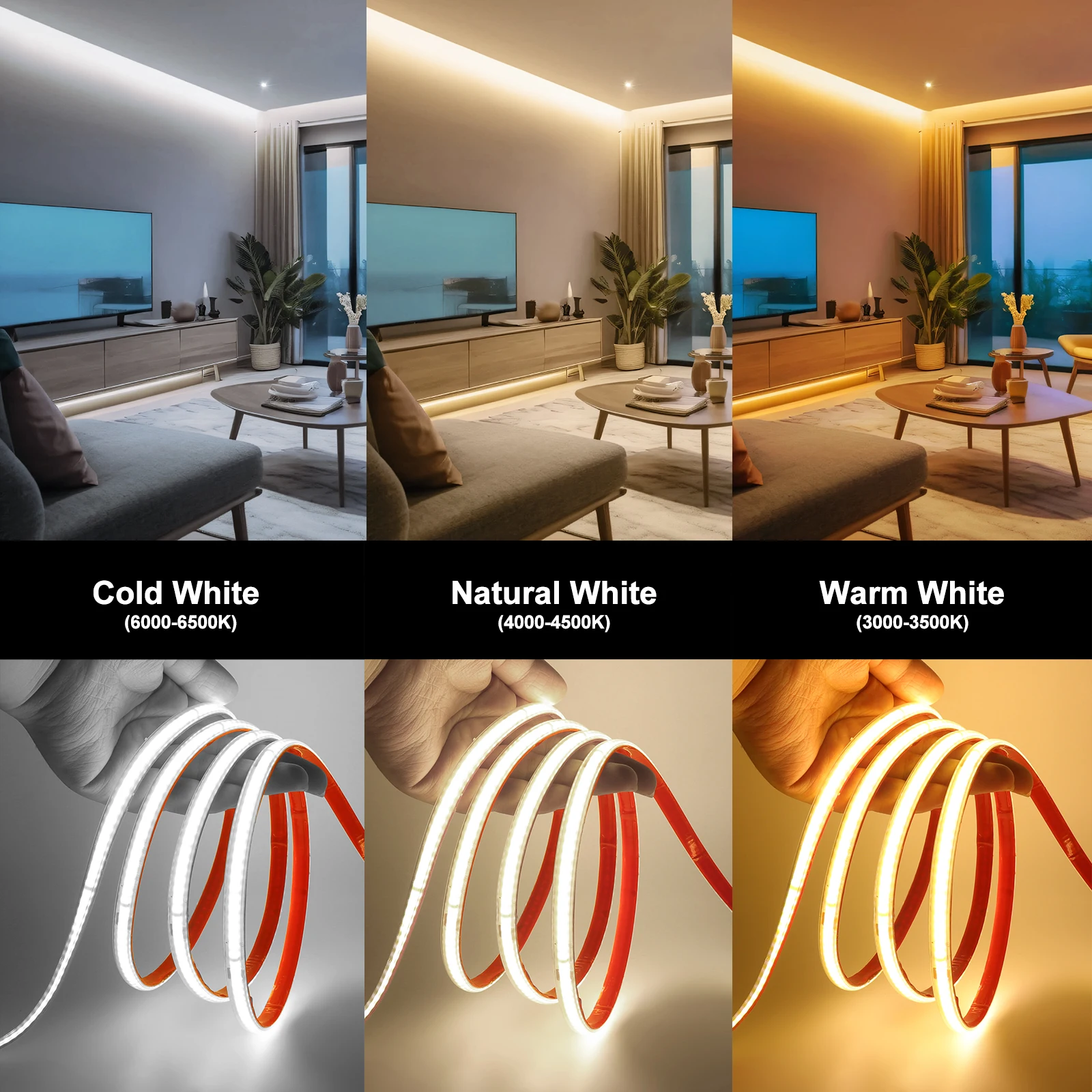 AC 220V COB Strip 240Leds/M IP65 Waterproof Driver Build In 10CM Can Be Cut Self Adhesive Tape Flexible Ribbon Rope LED Light