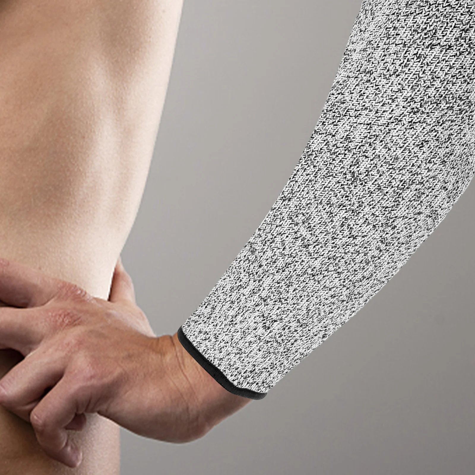 

1 Pair Gray Anti-cut Arm Guards Forearm Protection Cuff Cut Resistant Sleeve Breathable Material Glass Furniture Garden