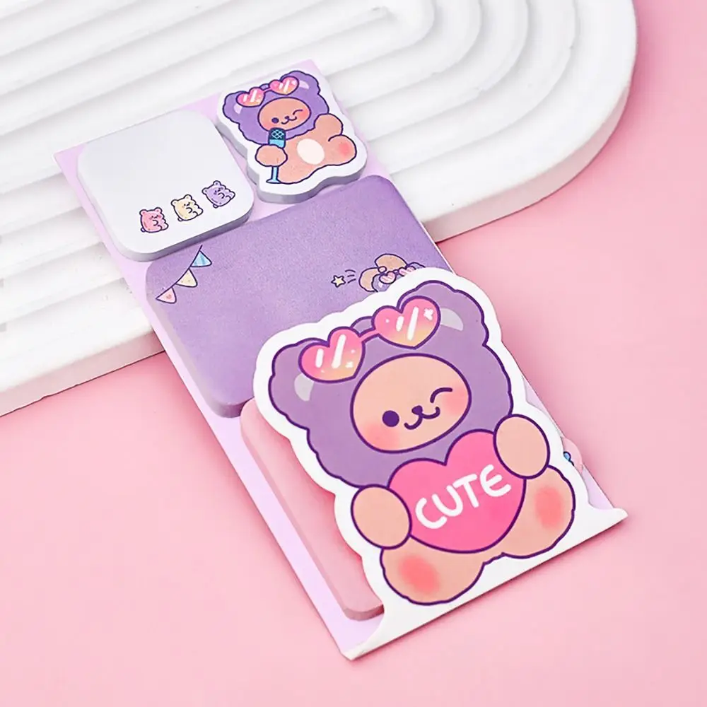 100Sheets Portable Stationery Sticky Notes Cartoon Animals Notebook Message Notes