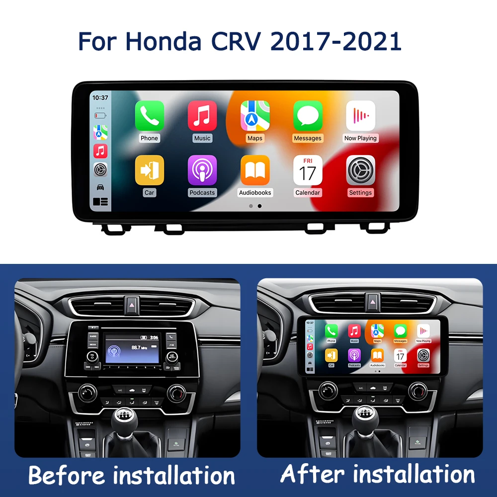 QLED Car Touch Display Screen for Honda CRV 2017- 2021 Android OS Multimedia Radio Player DSP Stereo GPS Navi Wireless Carplay