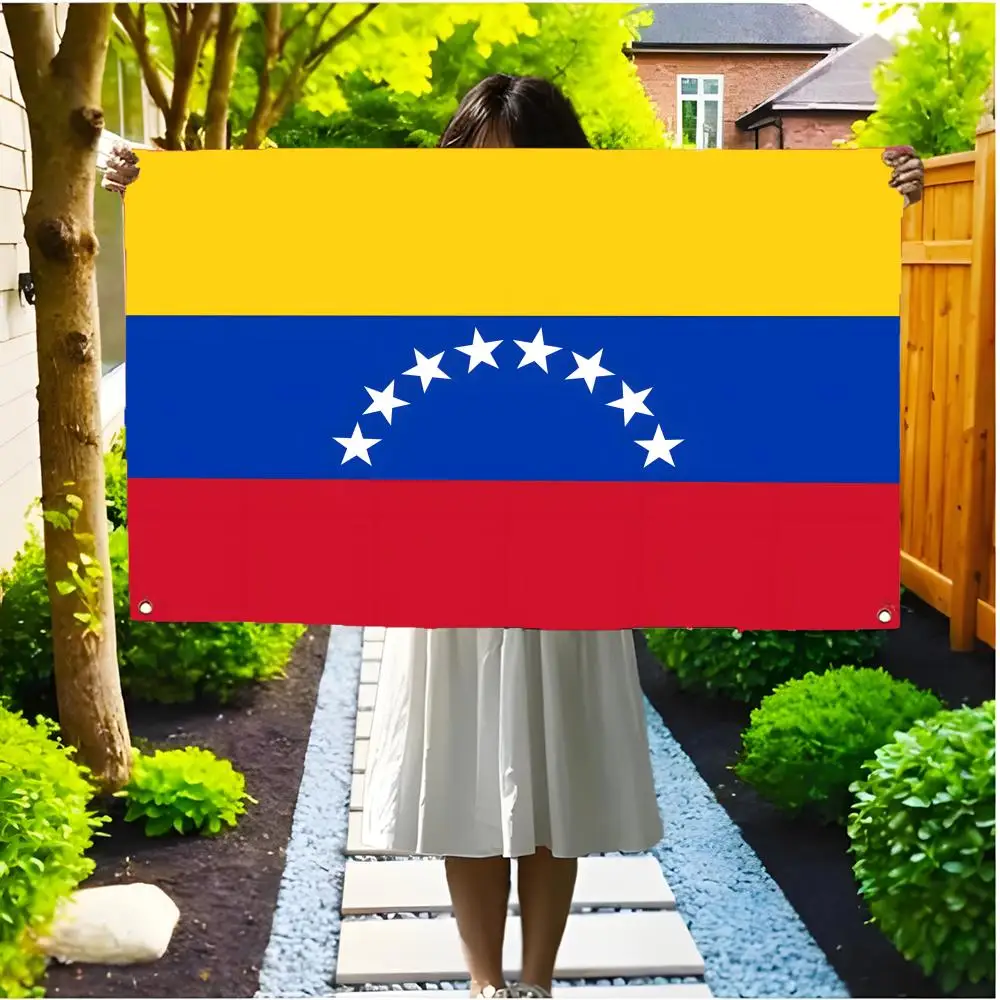 country national Flags of Venezuela Flags Borderless four-ring ornament indoor outdoor decoration effortless to hang