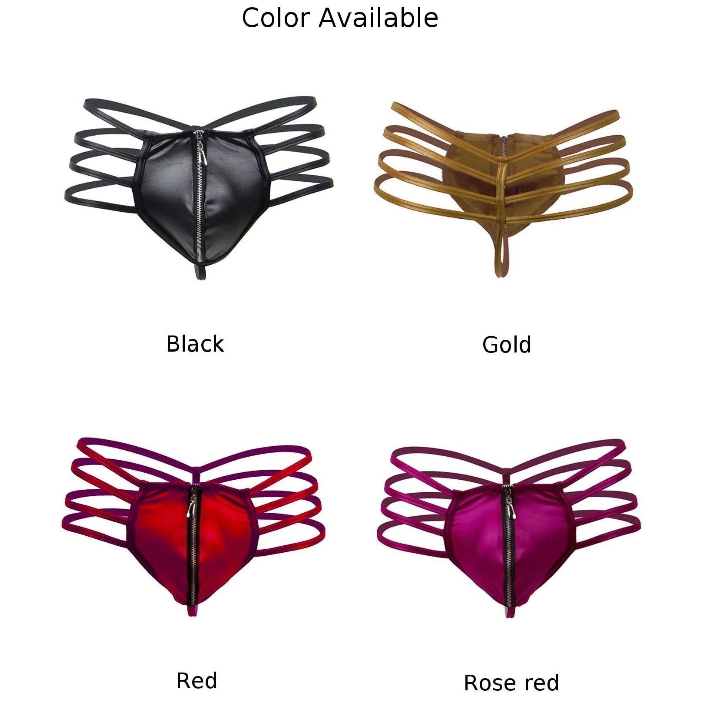 Male Men Thong Underwear Sexy Straps Waist Faux Leather G Strings Jockstrap Lingerie Plus Size T-back Buttocks