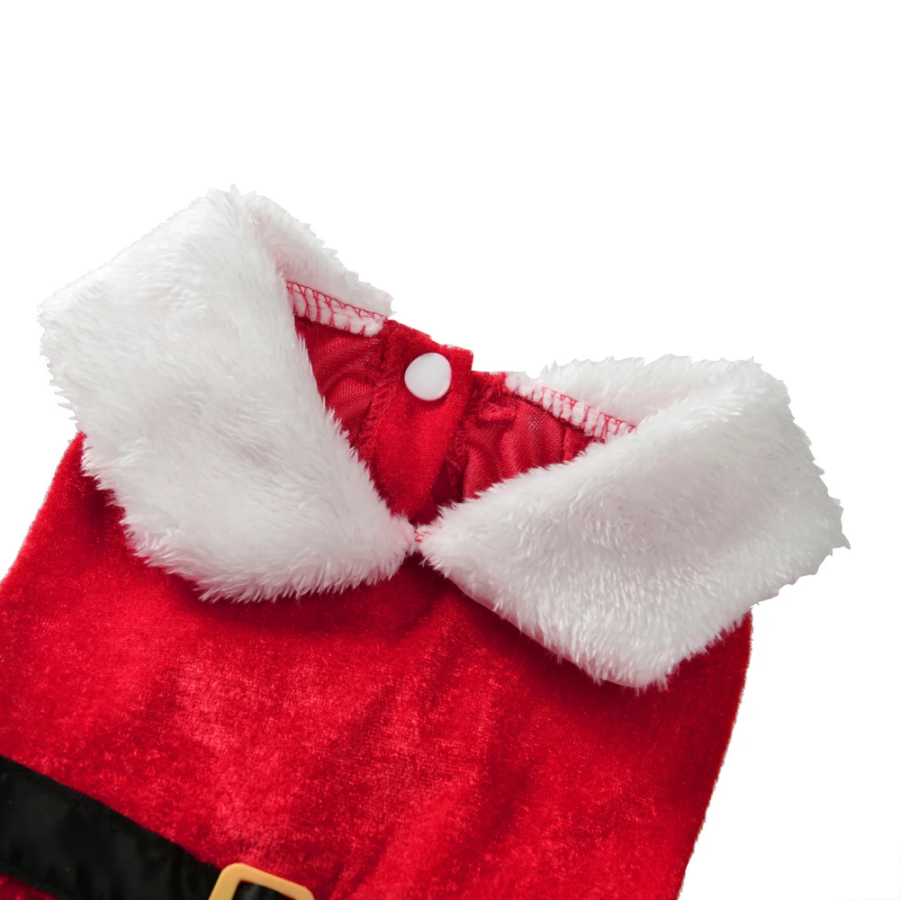 Weihnachten Haustier Kostüm für kleine mittelgroße Hunde Katzen Weihnachtsmann Cosplay Welpen Kleidung süße Chihuahua Yorkshire Party Haustier Outfits – Detail 4