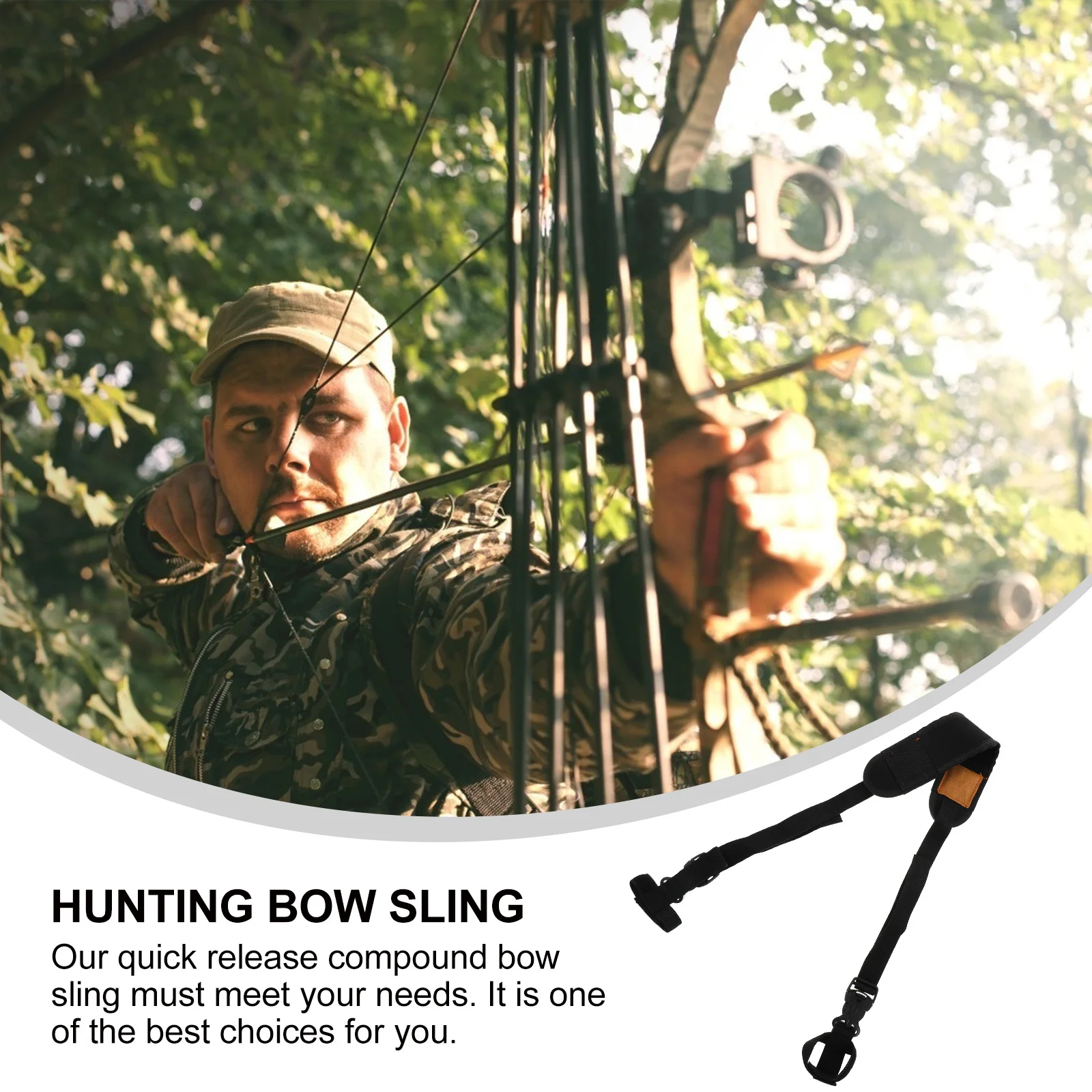 

Compound Bow Archery Shoulder Strap Comfortable Hunting Bow Carry Archery Accessories